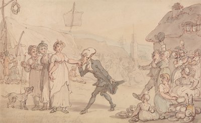 Dr. Syntax with Kitty Cowslip by Thomas Rowlandson
